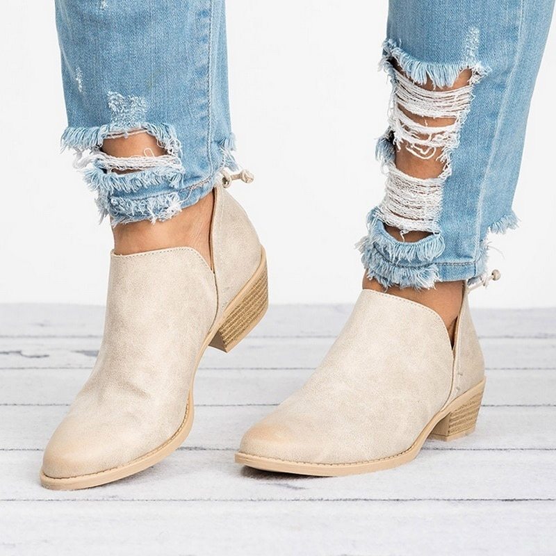 Caroline – Bottines à Talons Hauts Rétro