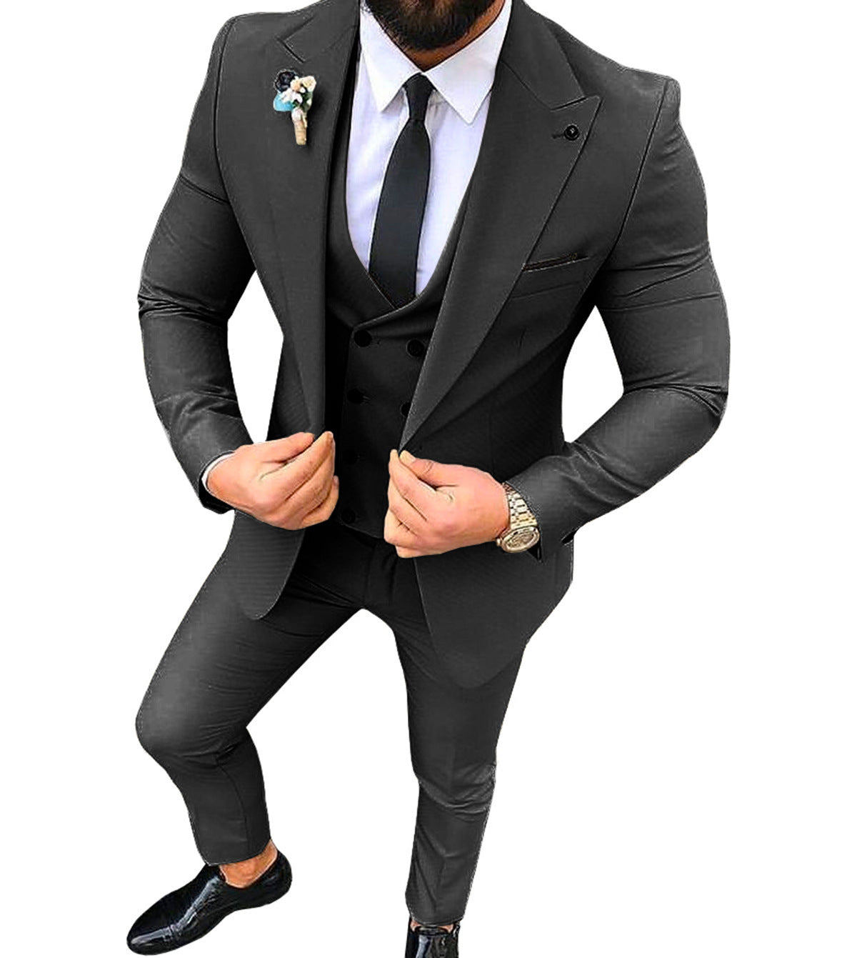 James – Costume Homme Élégant avec Col à Revers