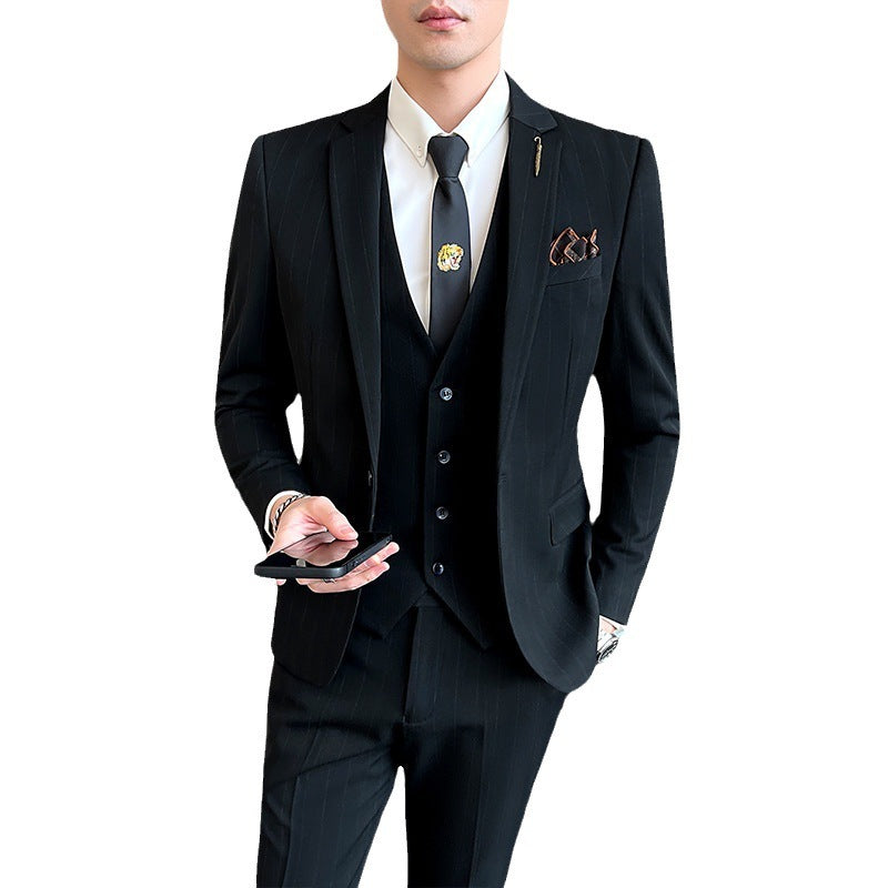 Stan – Costume rayé trois pièces pour hommes