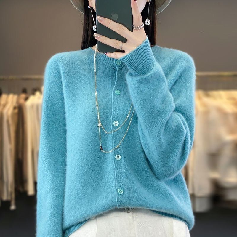 Robyn – Cardigan en laine mérinos avec cachemire