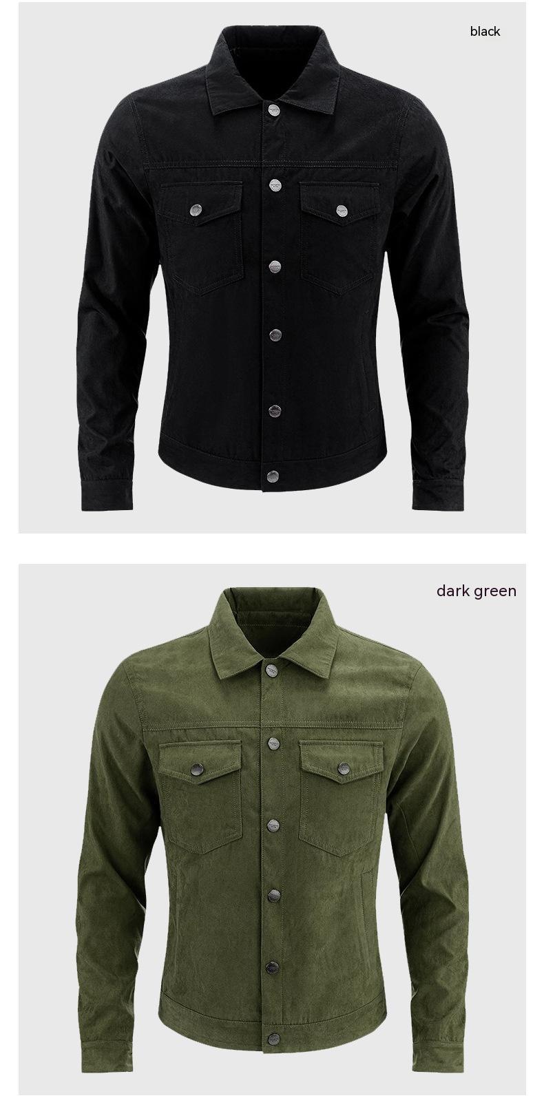 Keith – Veste britannique pour homme en daim vegan brossé