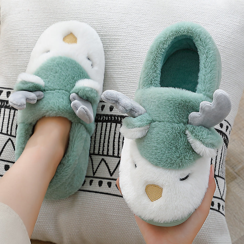 Shirley – Chaussons en Peluche Élan d'Hiver