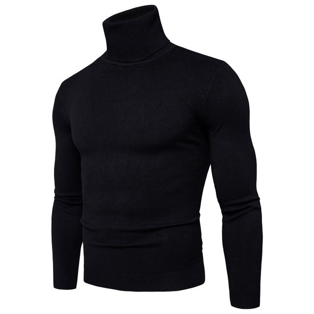 George – Schmaler Thermo-Turtleneck Pullover für Herren in einfarbigen Designs
