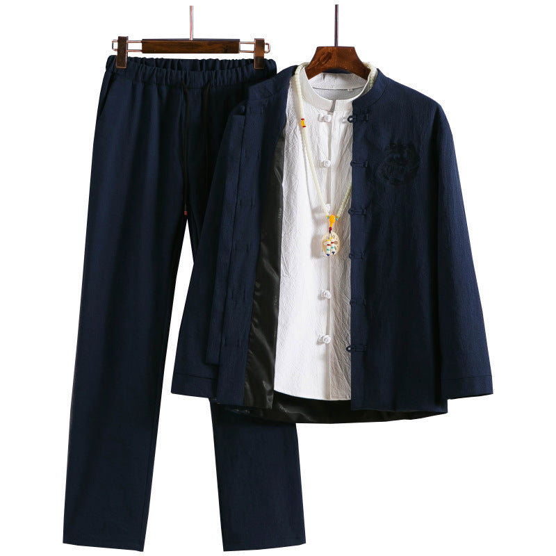 Ted – Costume Ethno Rétro avec Col Mandarin