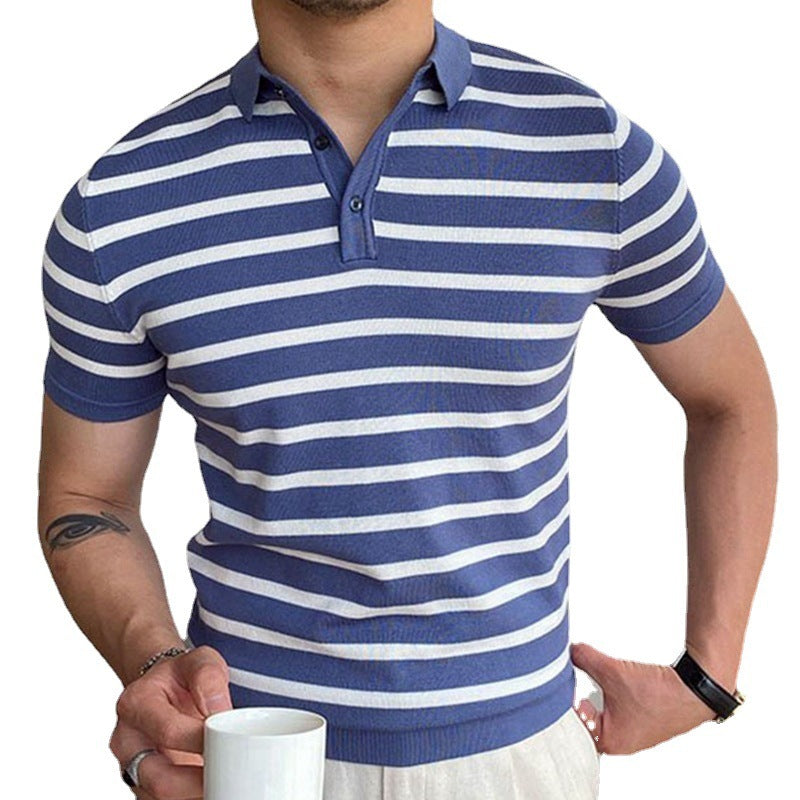 Wesley – Polo à Rayures Business pour Homme