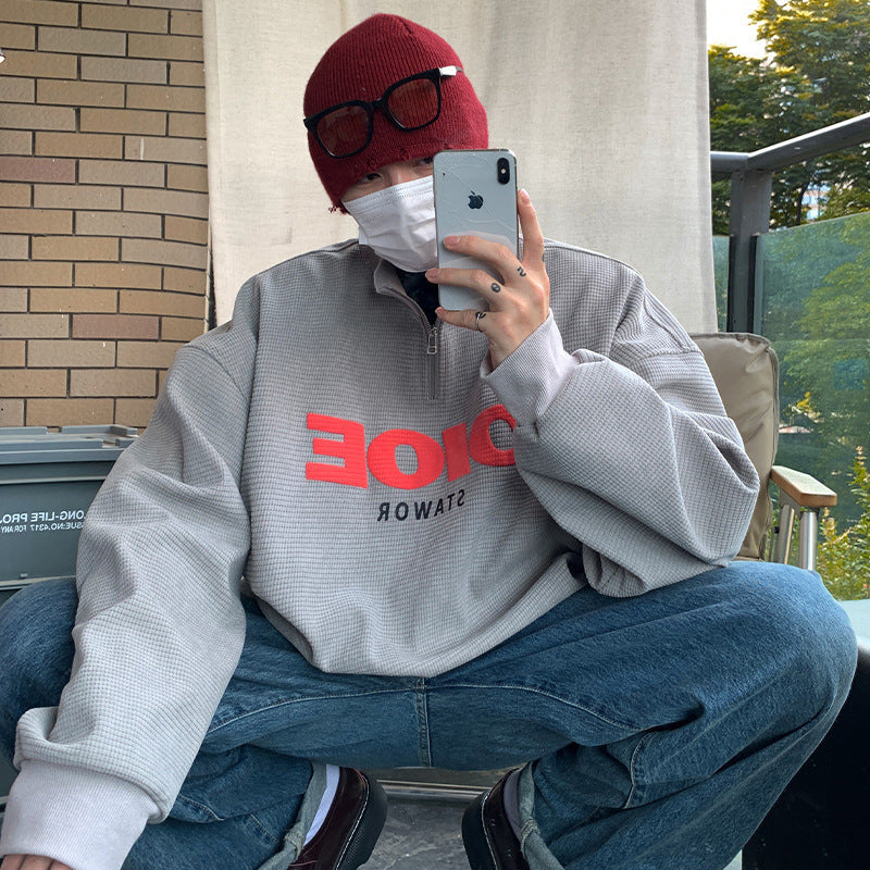 Phillip – Pullover mit Stehkragen und Letter-Print