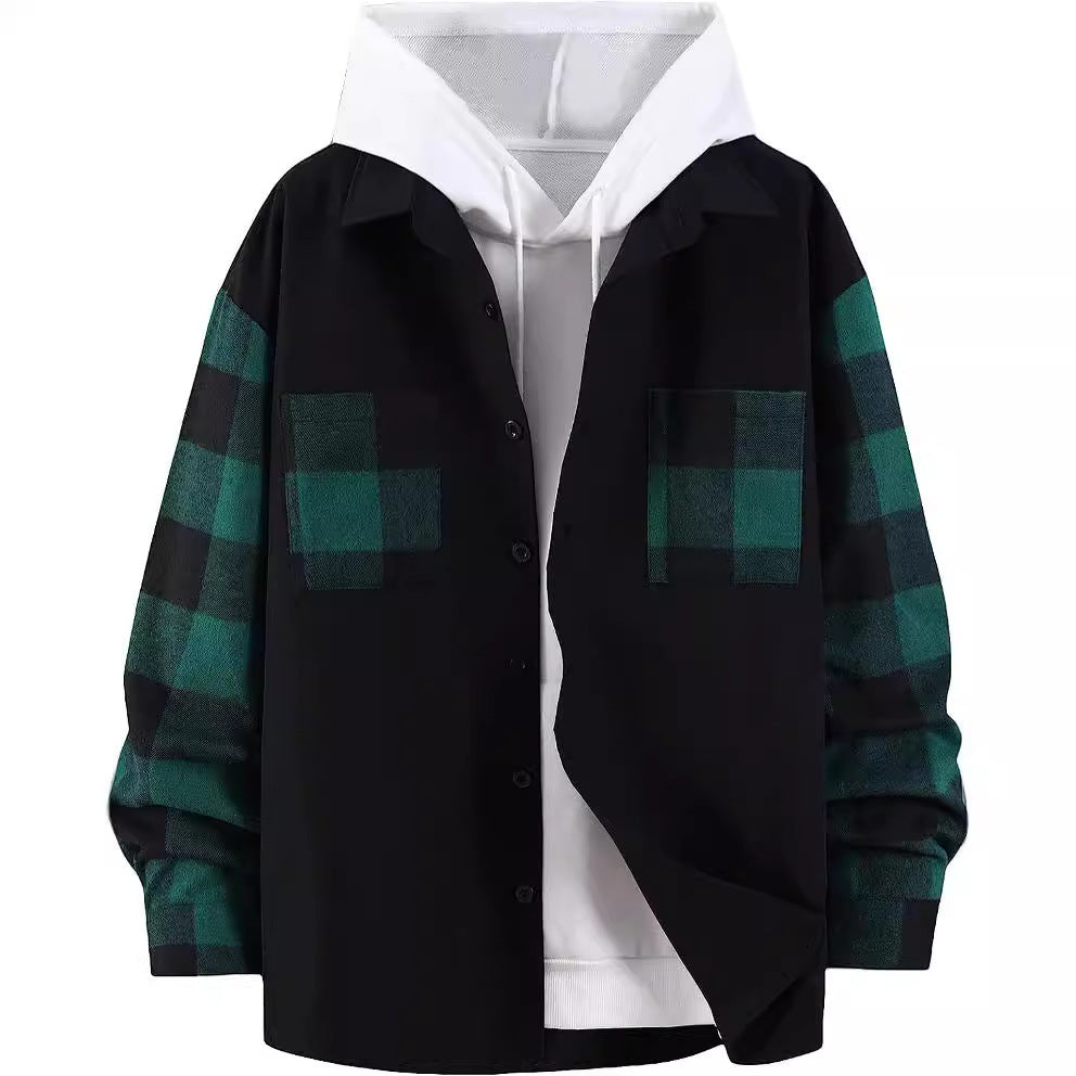 Jonathan – Chemise décontractée à manches longues avec motif à carreaux en couleurs d'automne