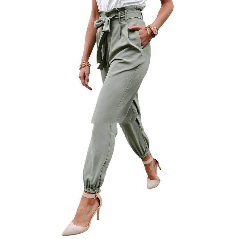 Amy – Pantalon Femme Taille Haute avec Poches