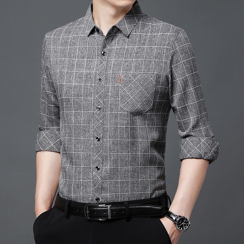 Douglas – Chemise à manches longues à carreaux pour hommes