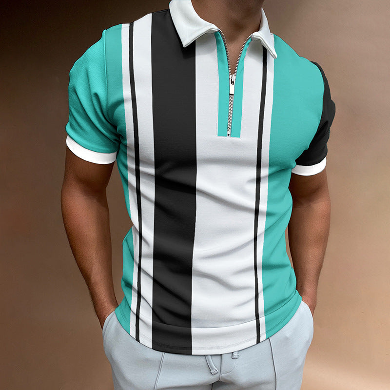 Terrence – T-shirt décontracté pour homme avec motif rayé