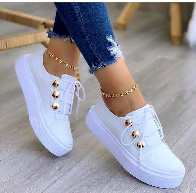Louise – Chaussures à Lacets avec Rivets pour Femme