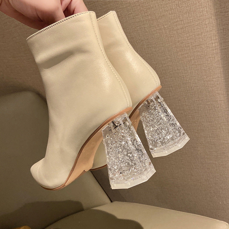 Charlotte – Bottines Femme avec Talon en Cristal