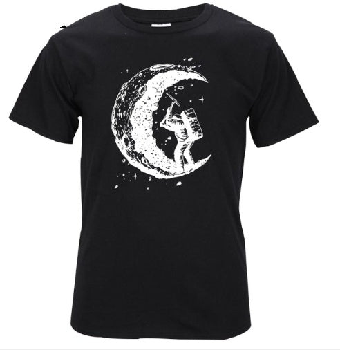 Andy – T-shirt décontracté avec imprimé lune pour homme