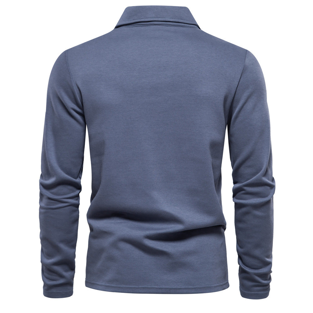 Garry – Polo à Manches Longues pour Hommes en Design Uni