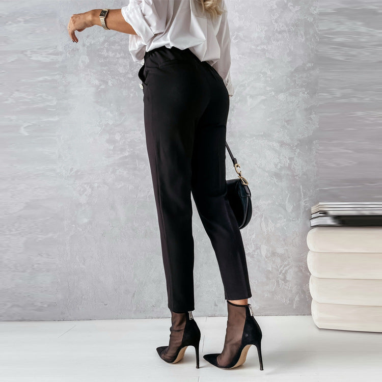 Mary – Pantalon de Costume Printemps Coupe Slim pour Femme