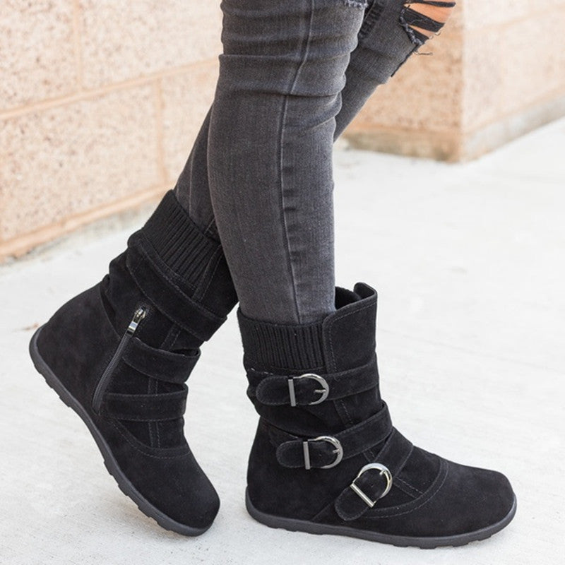 Danny – Bottes d'Hiver Confortables avec Sangle et Boucle