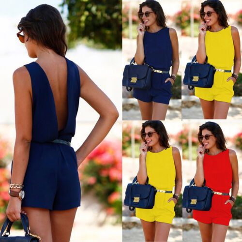Miranda – Jumpsuit dos nu avec ceinture pour femmes