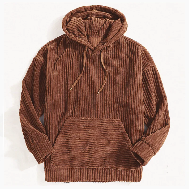 Felix – Pull à Capuche en Velours Côtelé pour Hommes