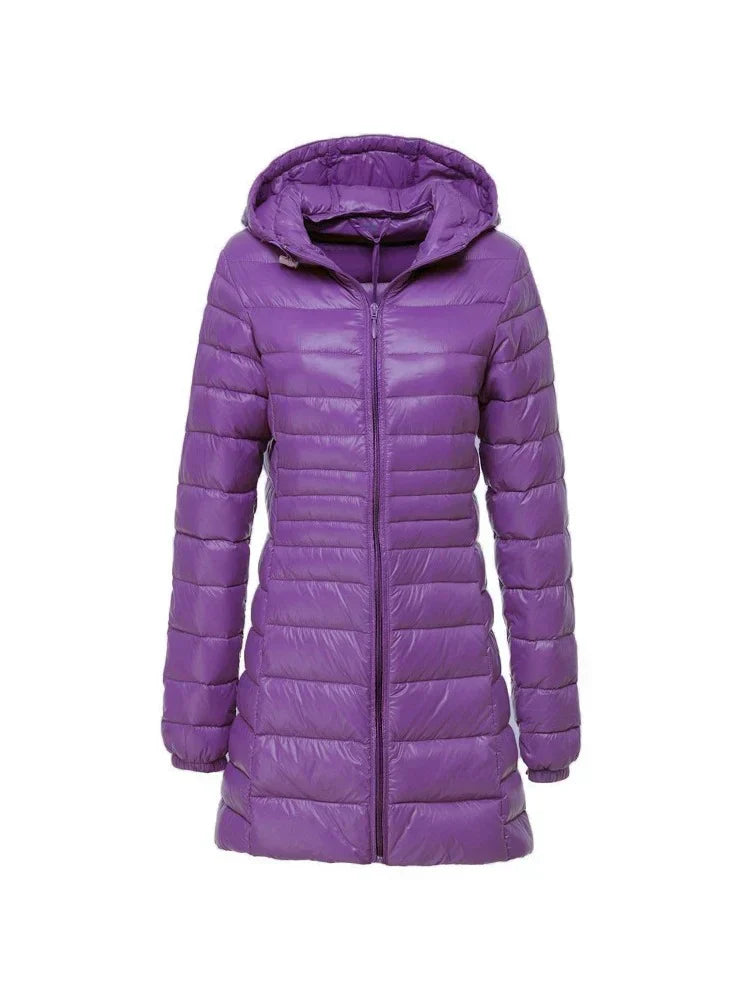 Anna – Long manteau d'hiver matelassé pour femmes