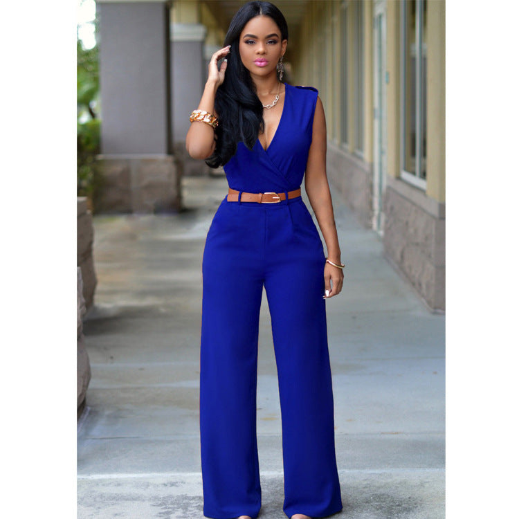 Laura – Pantalon Évasé Taille Haute avec Ceinture