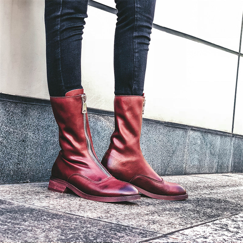 Laura – Bottes Martin inversées style rétro pour femmes