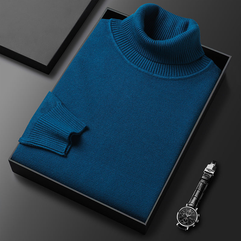 Tristan – Slim-Fit Rollkragenpullover in einfarbig
