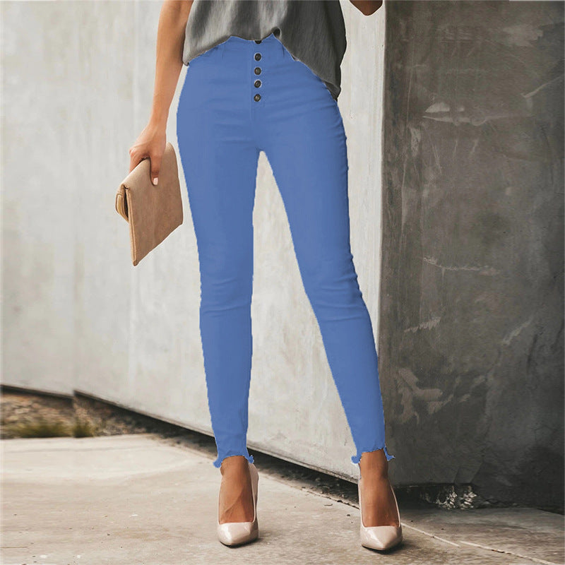Nicole – Pantalon Décontracté Uni pour Femme