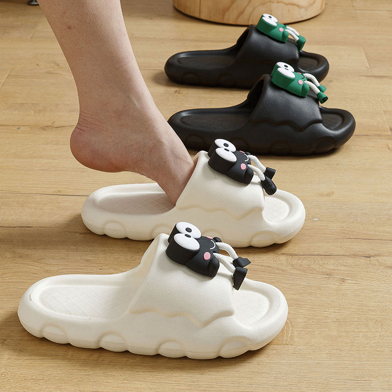 Joanne – Chaussons Doux pour Femme avec Grenouille de Dessin Animé