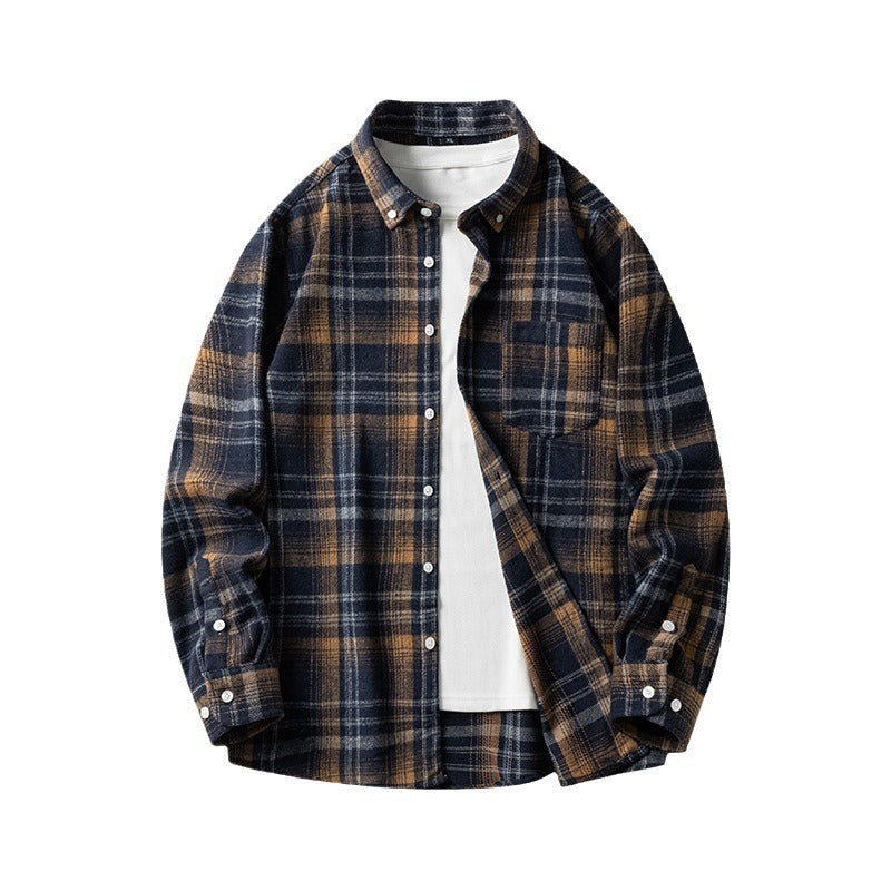 Grant – Chemise à manches longues en flanelle épaisse à carreaux
