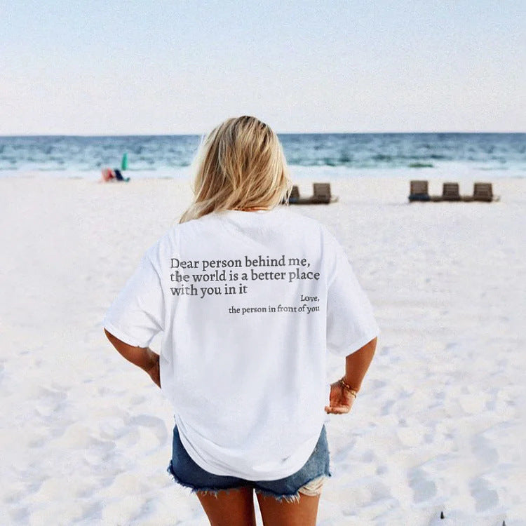 Sophie – T-shirt à col rond avec slogan