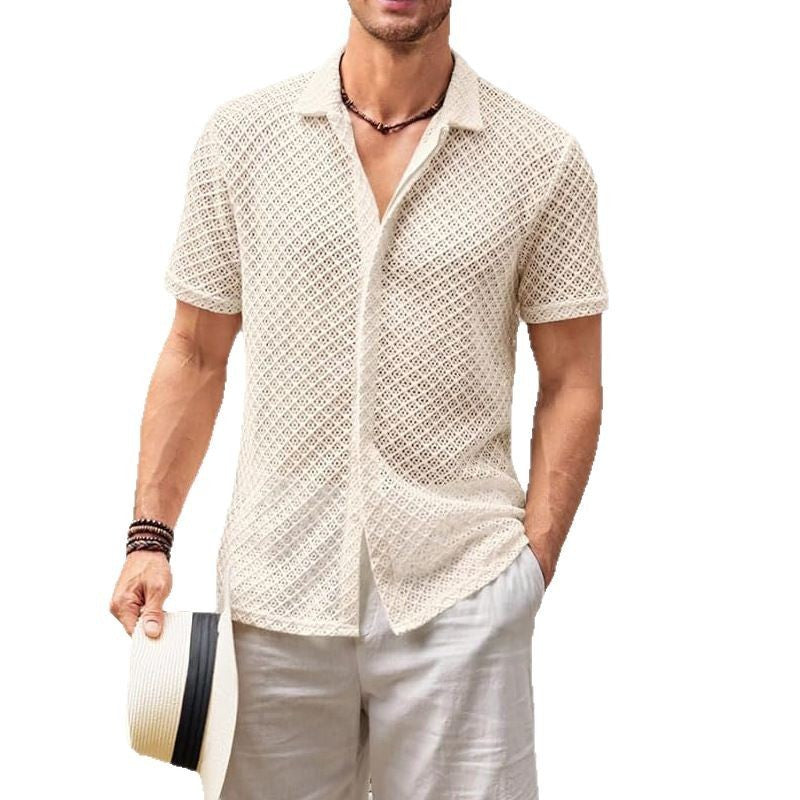 Calvin – Polo-shirt à manches courtes et mesh uni
