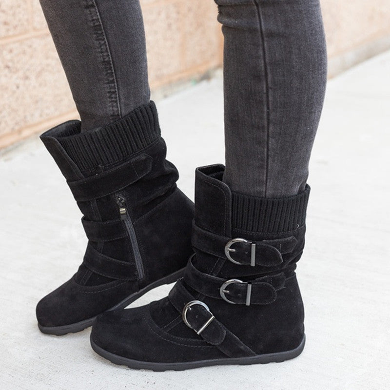 Danny – Bottes d'Hiver Confortables avec Sangle et Boucle