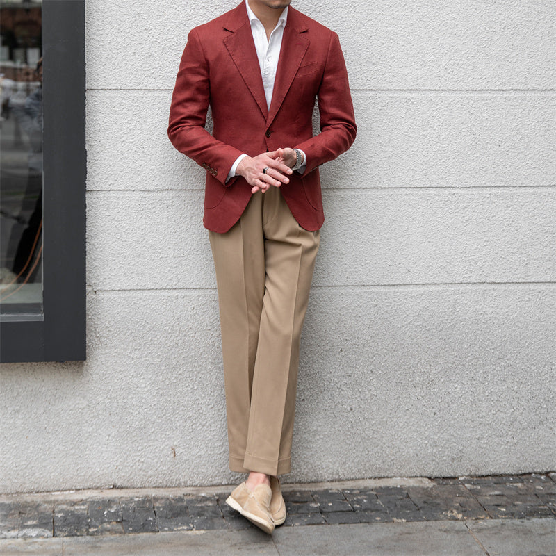 Jeremy – Costume en Lin Pur pour Hommes avec Artisanat Supérieur