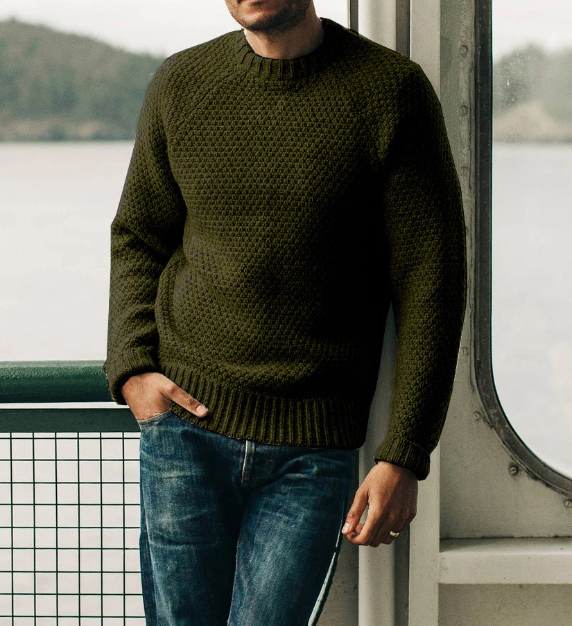 Ken – Pull-over d'hiver à col rond et design uni