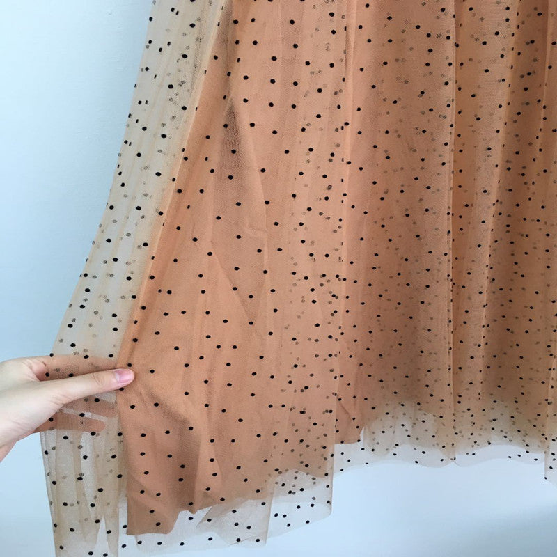 Sharon – Jupe en tulle à pois avec taille élastique haute