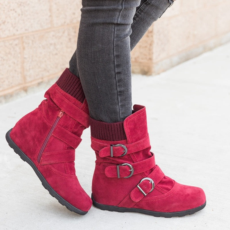 Julie – Bottes plates en coton épais