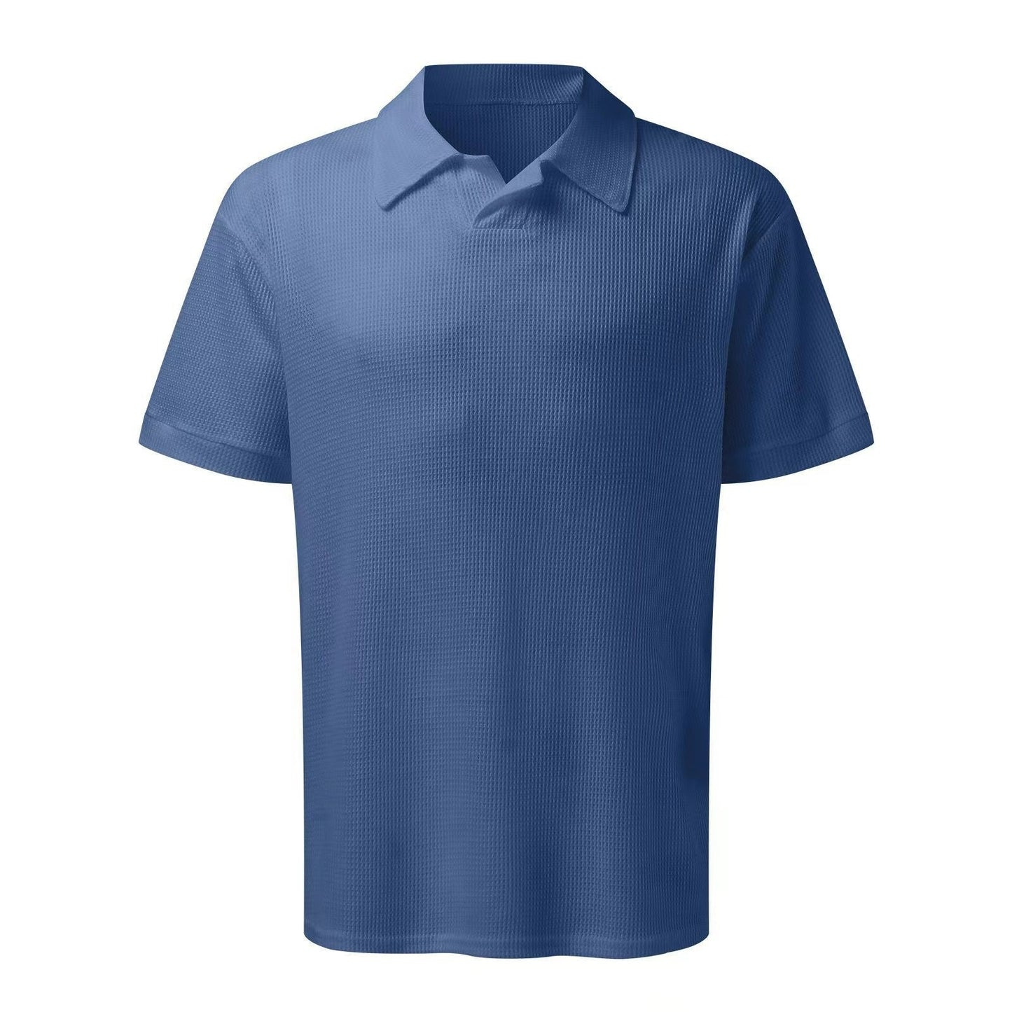 Jean – Polo pour hommes avec col en V et motif gaufré