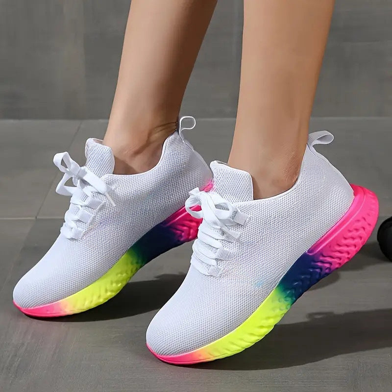 Vanessa – Baskets Mode Femme à Semelle Arc-en-ciel