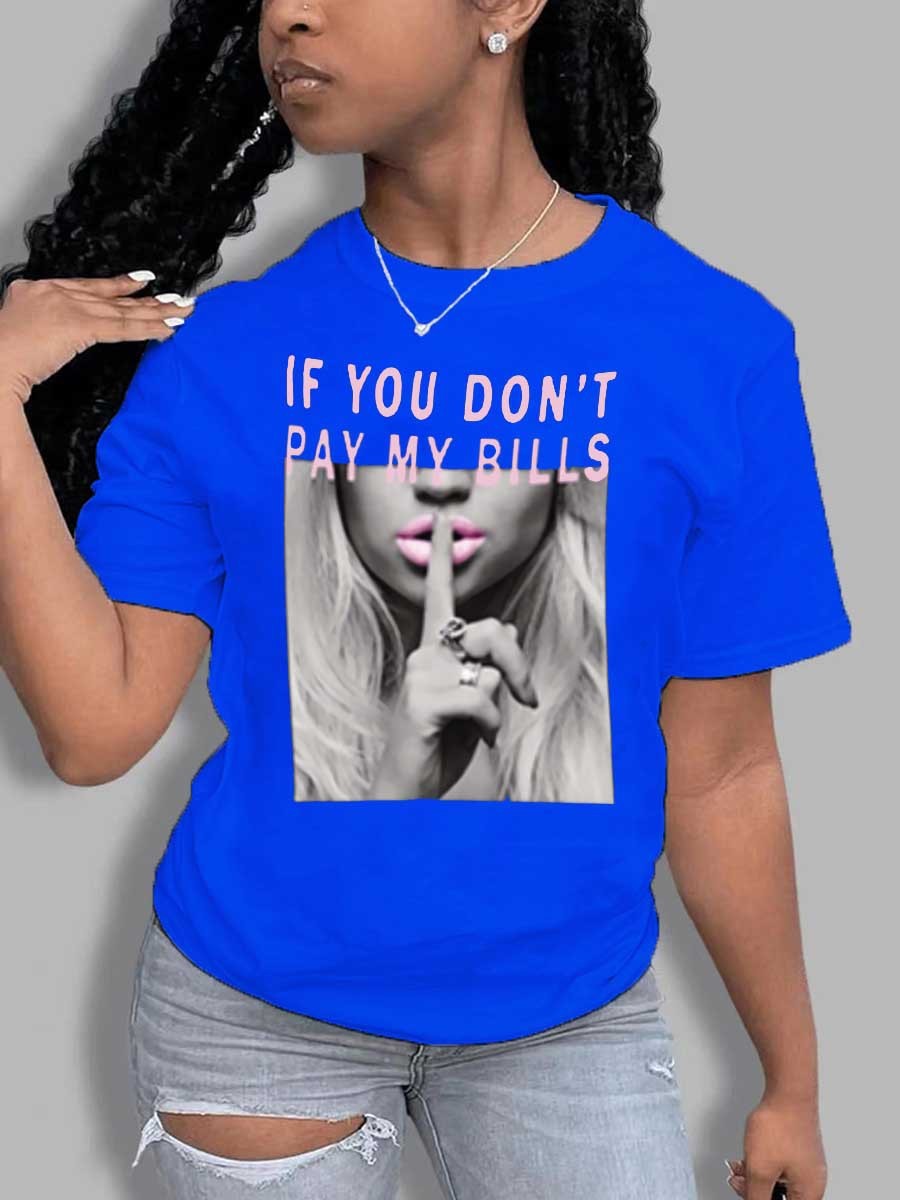 Melanie – T-shirt à col rond avec imprimé pour femmes
