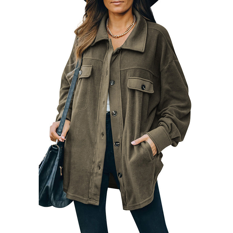 Gabrielle – Cardigan en Polaire avec Revers