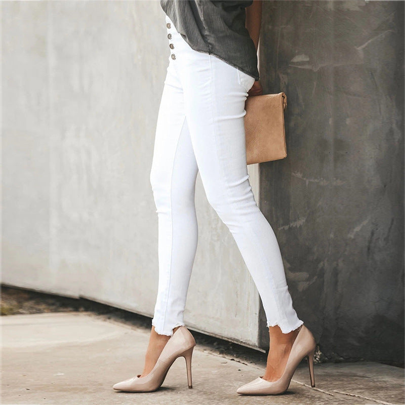 Nicole – Pantalon Décontracté Uni pour Femme