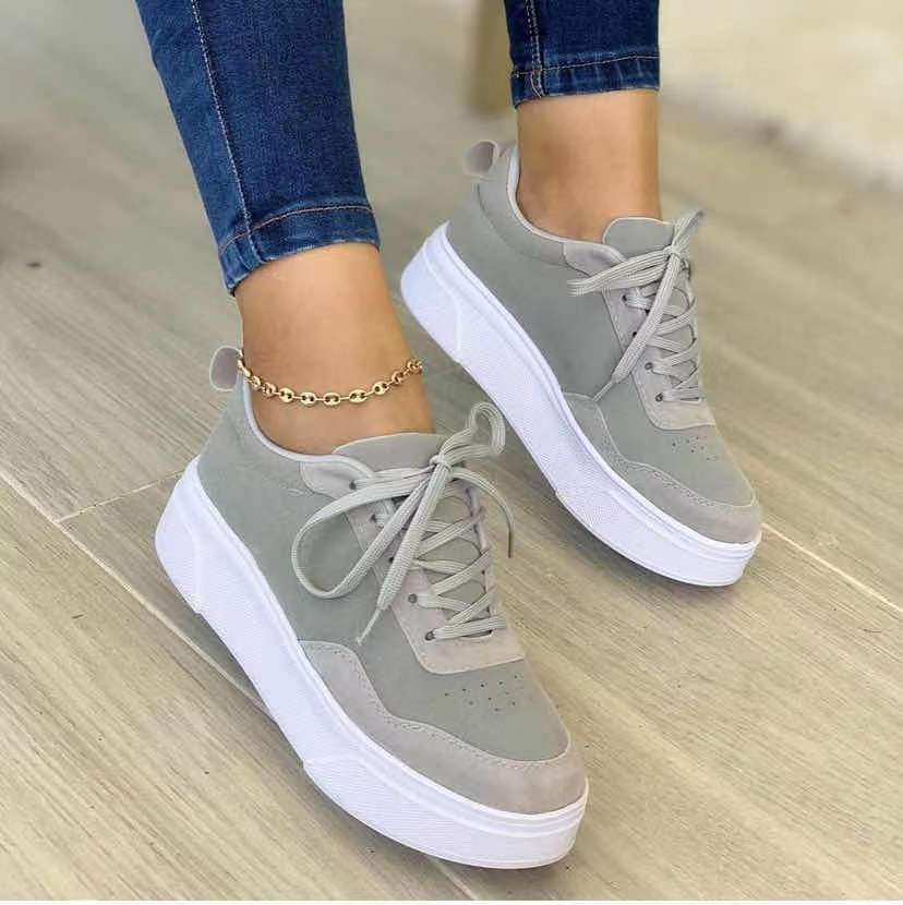 Elizabeth – Chaussures à Lacets pour Femmes en Maille avec Semelle Épaisse