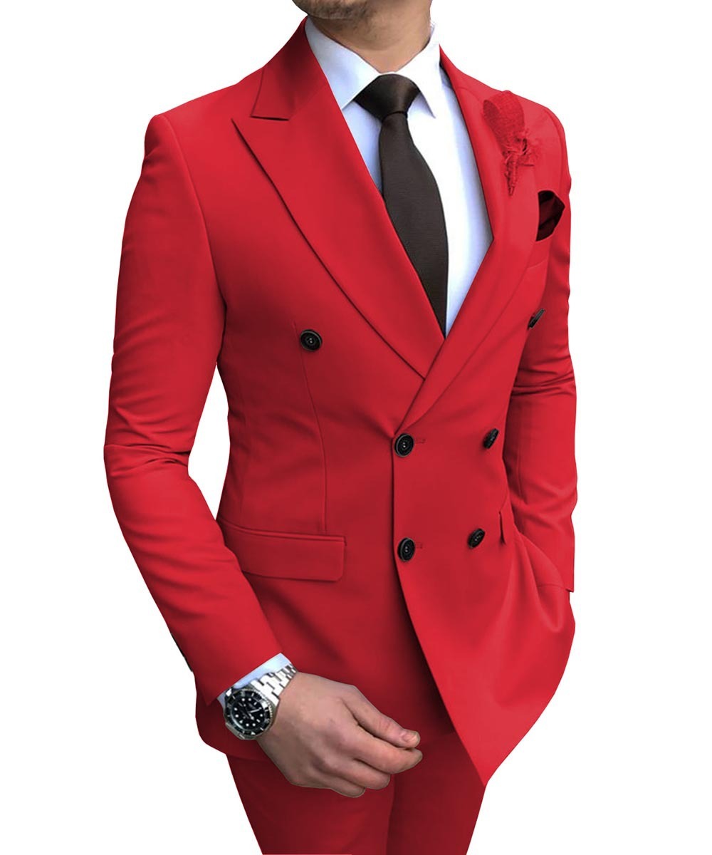 Micheal – Costume Double Boutonnage pour Invités de Mariage