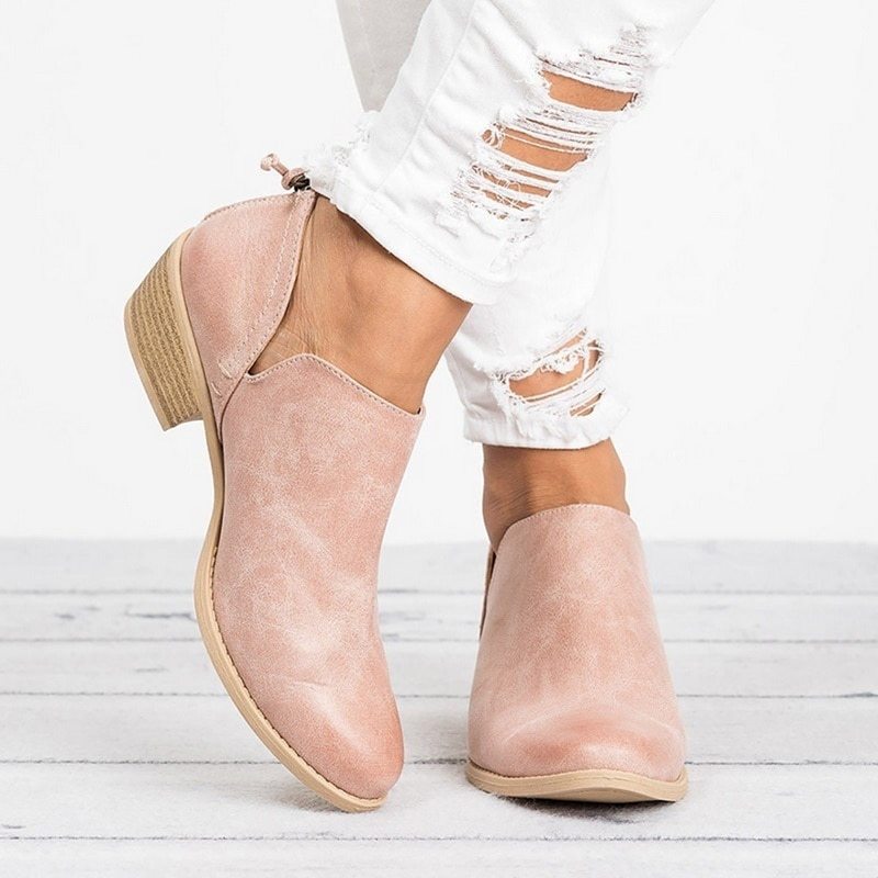 Caroline – Bottines à Talons Hauts Rétro