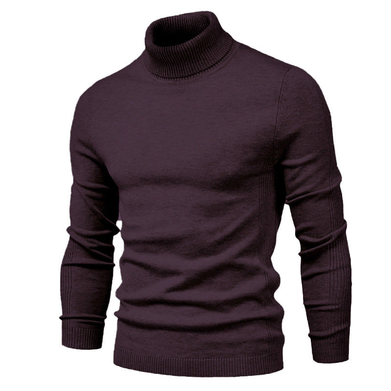 Jeffrey – Schmal geschnittener Herrenpullover mit Stehkragen
