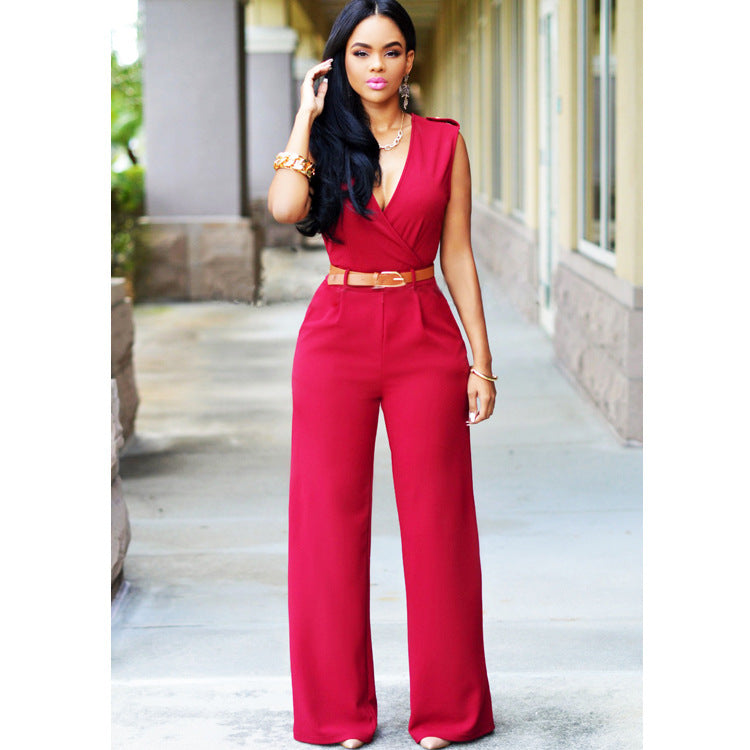 Laura – Pantalon Évasé Taille Haute avec Ceinture