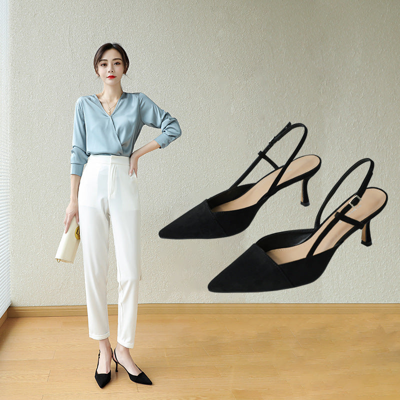 Tara – Escarpins en Velours Vegan Premium avec Boucle