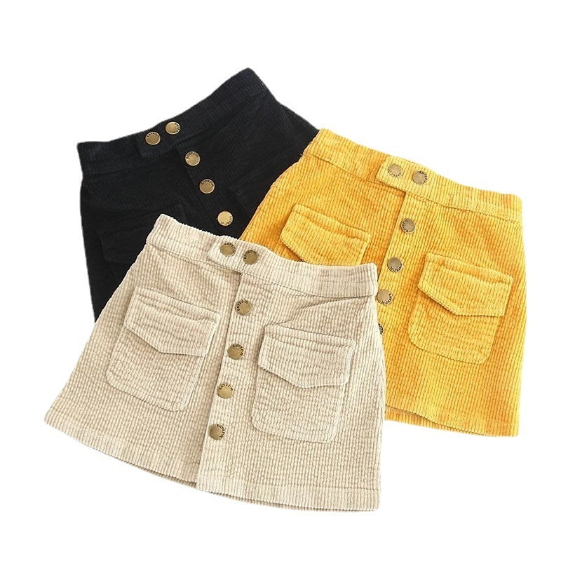 Katy – Jupe en Velours Côtelé Style Western pour Filles