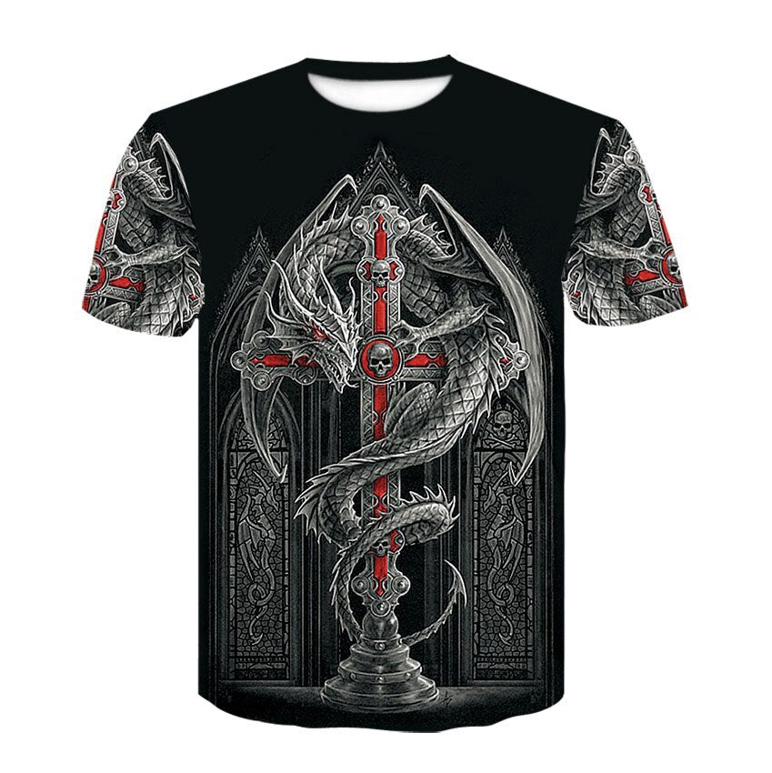 Mick – T-shirt Vintage avec Motif Animal