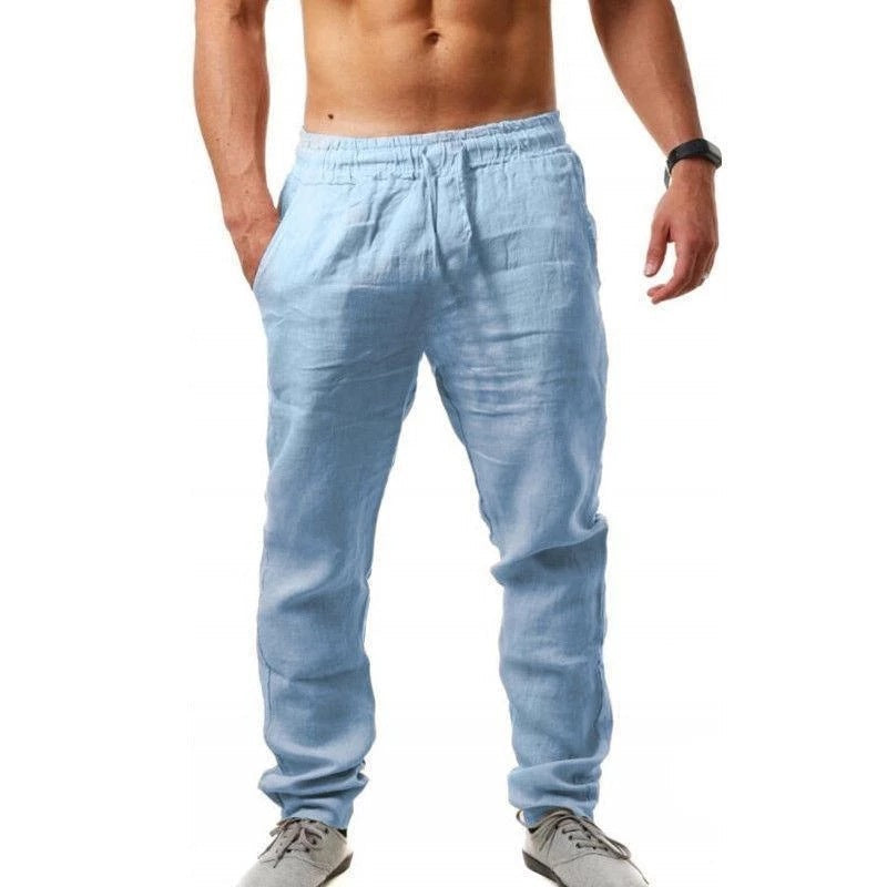 Jenny – Pantalon de sport décontracté en coton et lin respirant